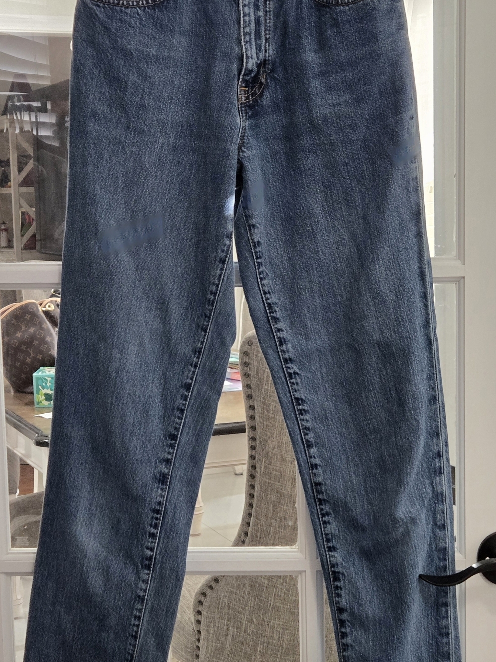 GAP Women's Straight-Leg Jeans in Medium Blue Denim
